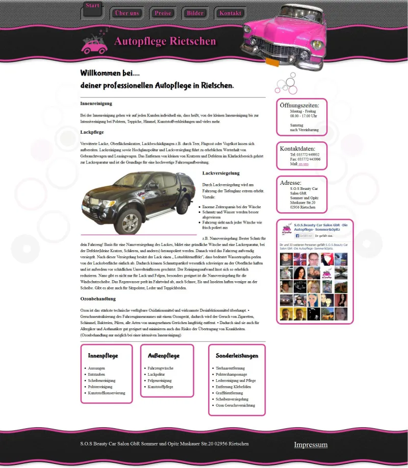 Autopflege Sommer – Webseite · Kfz-Service