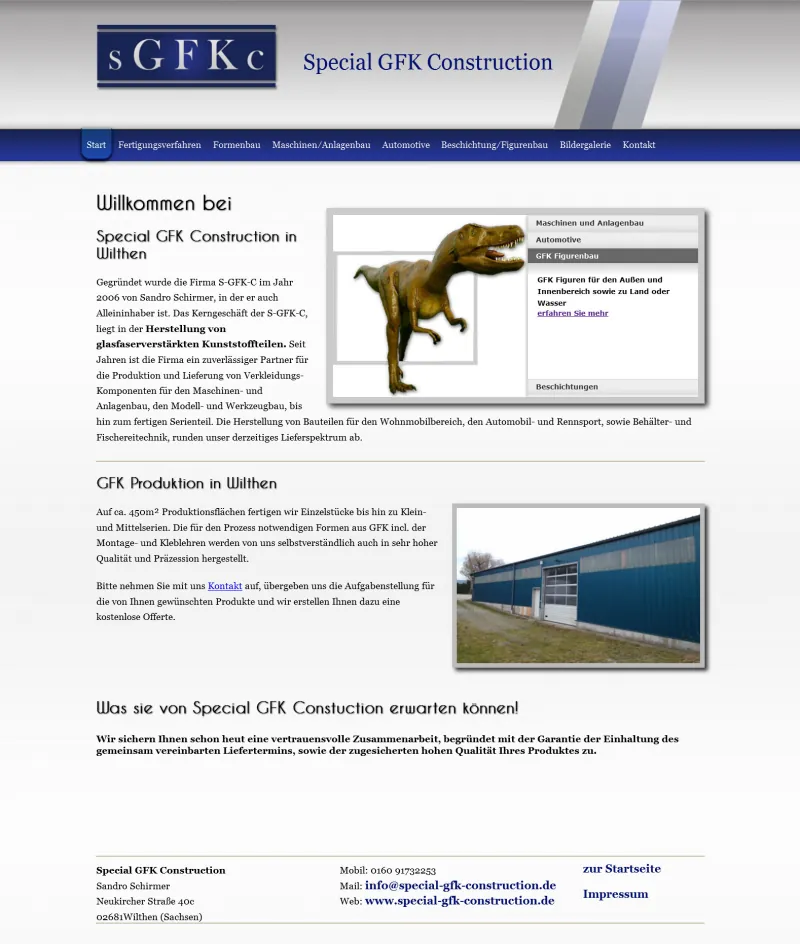 Special GFK Construction – Webseite · Spezialbau