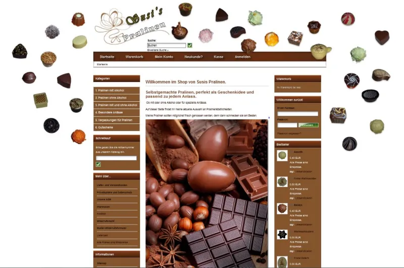 Shop Susis Pralinen – Online-Shop · Manufaktur